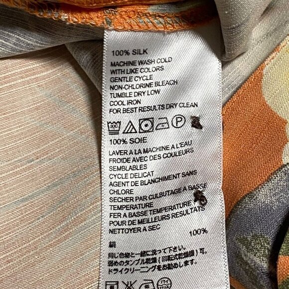 Tommy Bahamas Silk Tropical Floral Button Down Shirt Size XL - Picture 6 of 6